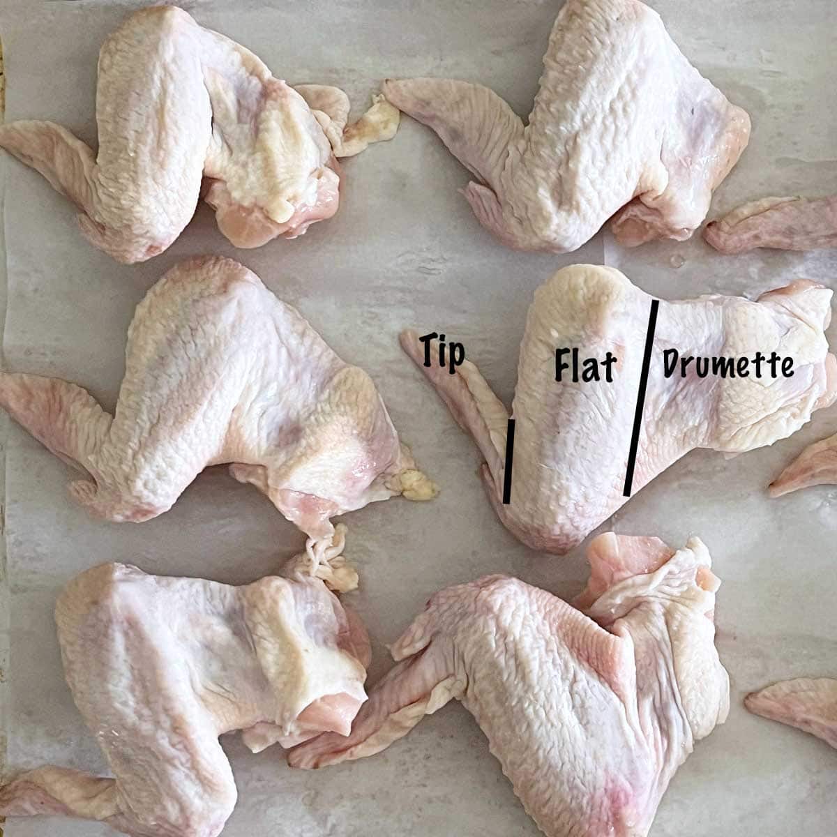 Whole chicken wings. 
