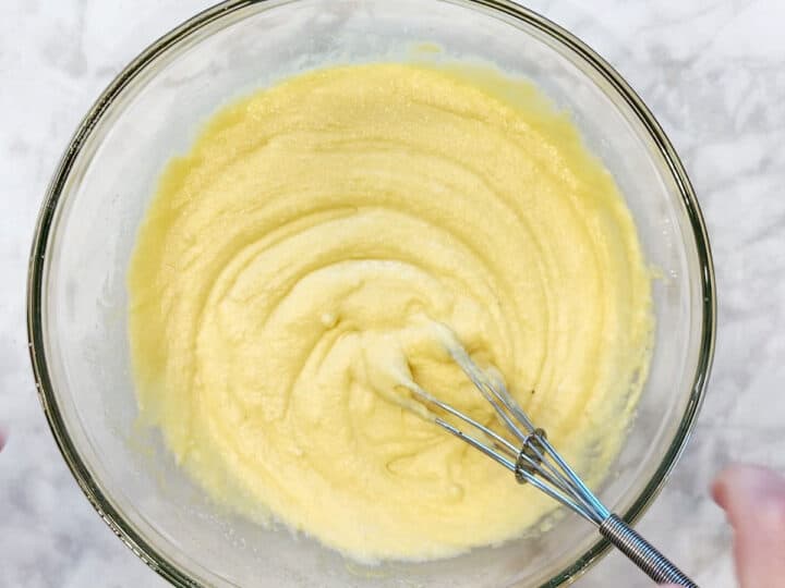 Mixing the batter for almond flour keto bread.