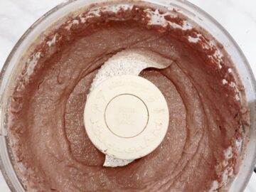 The pate is ready in the food processor.