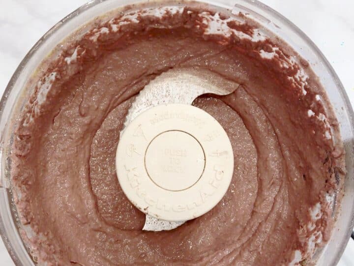The pate is ready in the food processor.