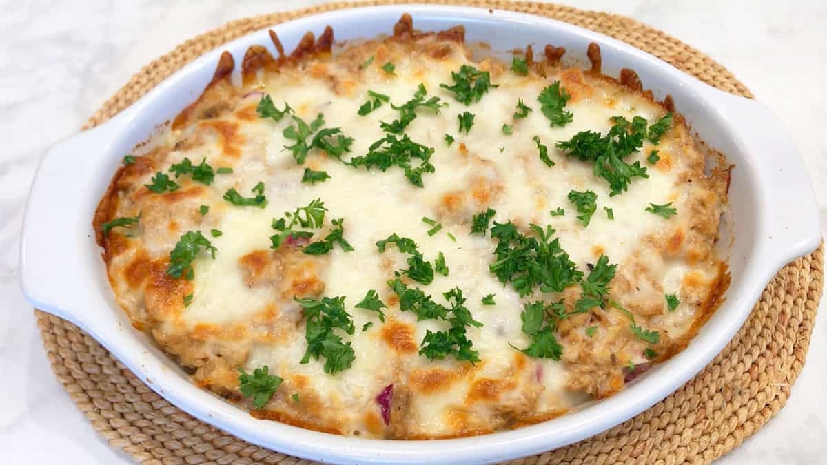 The casserole is ready.