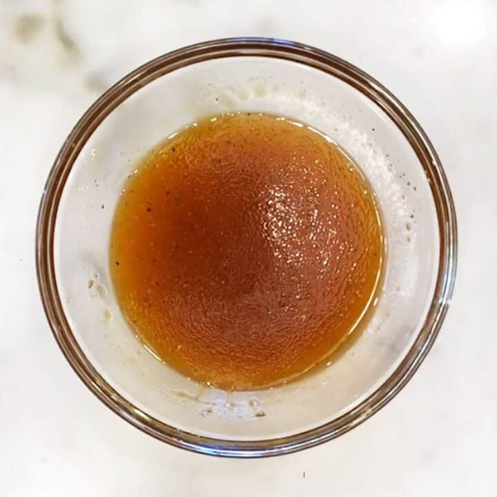 Marinade in a bowl.