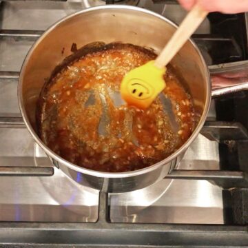 The sauce has thickened.