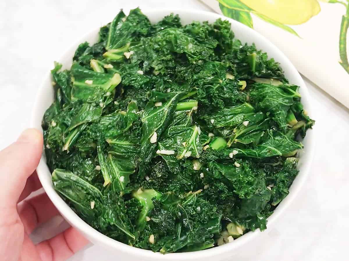 The kale is served.
