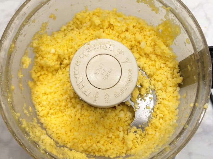 The mango was processed in the food processor.